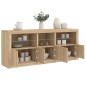 vidaXL Sideboard mit LED-Leuchten Sonoma-Eiche 162x37x67 cm vidaXL Sideboard mit LED-Leuchten Sonoma-Eiche 162x37x67 cm