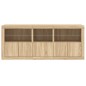 vidaXL Sideboard mit LED-Leuchten Sonoma-Eiche 162x37x67 cm vidaXL Sideboard mit LED-Leuchten Sonoma-Eiche 162x37x67 cm