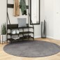 vidaXL Teppich Kurzflor Weich und Waschbar Anthrazit Ø 160 cm vidaXL Teppich Kurzflor Weich und Waschbar Anthrazit Ø 160 cm
