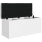 vidaXL Sitzbank mit Stauraum Weiß 102x42x45 cm Holzwerkstoff vidaXL Sitzbank mit Stauraum Weiß 102x42x45 cm Holzwerkstoff