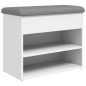 vidaXL Schuhbank Weiß 62x32x50 cm Holzwerkstoff vidaXL Schuhbank Weiß 62x32x50 cm Holzwerkstoff