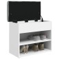 vidaXL Schuhbank Weiß 62x32x50 cm Holzwerkstoff vidaXL Schuhbank Weiß 62x32x50 cm Holzwerkstoff