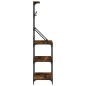 vidaXL Bäckerregal mit Haken 4 Böden Räuchereiche Holzwerkstoff vidaXL Bäckerregal mit Haken 4 Böden Räuchereiche Holzwerkstoff