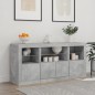 vidaXL Sideboard mit LED-Leuchten Betongrau 142,5x37x67 cm vidaXL Sideboard mit LED-Leuchten Betongrau 142,5x37x67 cm
