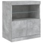 vidaXL Sideboard mit LED-Leuchten Betongrau 142,5x37x67 cm vidaXL Sideboard mit LED-Leuchten Betongrau 142,5x37x67 cm