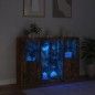 vidaXL Sideboards mit LED-Leuchten 3 Stk. Räuchereiche Holzwerkstoff vidaXL Sideboards mit LED-Leuchten 3 Stk. Räuchereiche Holzwerkstoff