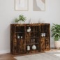 vidaXL Sideboards mit LED-Leuchten 3 Stk. Räuchereiche Holzwerkstoff vidaXL Sideboards mit LED-Leuchten 3 Stk. Räuchereiche Holzwerkstoff