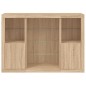 vidaXL Sideboards mit LED-Leuchten 3 Stk. Sonoma-Eiche Holzwerkstoff vidaXL Sideboards mit LED-Leuchten 3 Stk. Sonoma-Eiche Holzwerkstoff