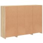 vidaXL Sideboards mit LED-Leuchten 3 Stk. Sonoma-Eiche Holzwerkstoff vidaXL Sideboards mit LED-Leuchten 3 Stk. Sonoma-Eiche Holzwerkstoff