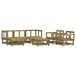 vidaXL 7-tlg. Garten-Lounge-Set Kiefernholz Imprägniert