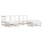 vidaXL 6-tlg. Garten-Lounge-Set Weiß Massivholz Kiefer vidaXL 6-tlg. Garten-Lounge-Set Weiß Massivholz Kiefer