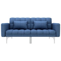 vidaXL Schlafsofa Blau Stoff 