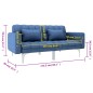 vidaXL Schlafsofa Blau Stoff vidaXL Schlafsofa Blau Stoff