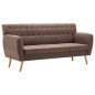 vidaXL 3-Sitzer-Sofa Stoff 172x70x82 cm Braun vidaXL 3-Sitzer-Sofa Stoff 172x70x82 cm Braun