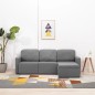 vidaXL Modulares 3-Sitzer-Schlafsofa Hellgrau Stoff vidaXL Modulares 3-Sitzer-Schlafsofa Hellgrau Stoff