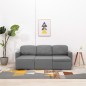 vidaXL Modulares 3-Sitzer-Schlafsofa Hellgrau Stoff vidaXL Modulares 3-Sitzer-Schlafsofa Hellgrau Stoff