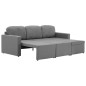 vidaXL Modulares 3-Sitzer-Schlafsofa Hellgrau Stoff vidaXL Modulares 3-Sitzer-Schlafsofa Hellgrau Stoff