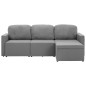 vidaXL Modulares 3-Sitzer-Schlafsofa Hellgrau Stoff vidaXL Modulares 3-Sitzer-Schlafsofa Hellgrau Stoff