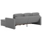 vidaXL Modulares 3-Sitzer-Schlafsofa Hellgrau Stoff vidaXL Modulares 3-Sitzer-Schlafsofa Hellgrau Stoff