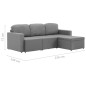 vidaXL Modulares 3-Sitzer-Schlafsofa Hellgrau Stoff vidaXL Modulares 3-Sitzer-Schlafsofa Hellgrau Stoff
