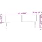 vidaXL LED Kopfteil Creme 163x16x78/88 cm Kunstleder