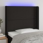 vidaXL LED Kopfteil Schwarz 103x16x118/128 cm Stoff vidaXL LED Kopfteil Schwarz 103x16x118/128 cm Stoff