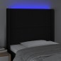vidaXL LED Kopfteil Schwarz 103x16x118/128 cm Stoff vidaXL LED Kopfteil Schwarz 103x16x118/128 cm Stoff