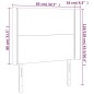 vidaXL LED Kopfteil Creme 83x16x118/128 cm Kunstleder