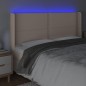 vidaXL LED Kopfteil Cappuccino-Braun 183x16x118/128cm Kunstleder vidaXL LED Kopfteil Cappuccino-Braun 183x16x118/128cm Kunstleder