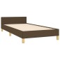vidaXL Bettgestell mit Kopfteil Dunkelbraun 80x200 cm Stoff vidaXL Bettgestell mit Kopfteil Dunkelbraun 80x200 cm Stoff