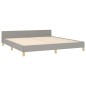 vidaXL Bettgestell mit Kopfteil Hellgrau 160x200 cm Stoff vidaXL Bettgestell mit Kopfteil Hellgrau 160x200 cm Stoff