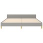 vidaXL Bettgestell mit Kopfteil Hellgrau 160x200 cm Stoff vidaXL Bettgestell mit Kopfteil Hellgrau 160x200 cm Stoff