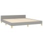 vidaXL Bettgestell mit Kopfteil Hellgrau 180x200 cm Stoff vidaXL Bettgestell mit Kopfteil Hellgrau 180x200 cm Stoff