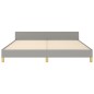 vidaXL Bettgestell mit Kopfteil Hellgrau 180x200 cm Stoff vidaXL Bettgestell mit Kopfteil Hellgrau 180x200 cm Stoff