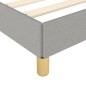 vidaXL Bettgestell mit Kopfteil Hellgrau 180x200 cm Stoff vidaXL Bettgestell mit Kopfteil Hellgrau 180x200 cm Stoff