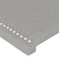 vidaXL Bettgestell mit Kopfteil Hellgrau 180x200 cm Stoff vidaXL Bettgestell mit Kopfteil Hellgrau 180x200 cm Stoff