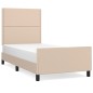 vidaXL Bettgestell mit Kopfteil Cappuccino-Braun 90x200 cm Kunstleder vidaXL Bettgestell mit Kopfteil Cappuccino-Braun 90x200 cm Kunstleder