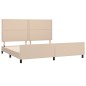 vidaXL Bettgestell mit Kopfteil Cappuccino-Braun 200x200 cm Kunstleder vidaXL Bettgestell mit Kopfteil Cappuccino-Braun 200x200 cm Kunstleder