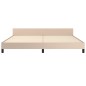 vidaXL Bettgestell mit Kopfteil Cappuccino-Braun 200x200 cm Kunstleder vidaXL Bettgestell mit Kopfteil Cappuccino-Braun 200x200 cm Kunstleder