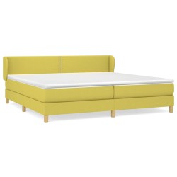 vidaXL Boxspringbett mit Matratze Grün 200x200 cm Stoff