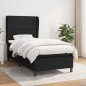 vidaXL Boxspringbett mit Matratze Schwarz 100x200 cm Stoff vidaXL Boxspringbett mit Matratze Schwarz 100x200 cm Stoff