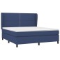 vidaXL Boxspringbett mit Matratze Blau 180x200 cm Stoff vidaXL Boxspringbett mit Matratze Blau 180x200 cm Stoff