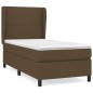 vidaXL Boxspringbett mit Matratze Dunkelbraun 90x200 cm Stoff vidaXL Boxspringbett mit Matratze Dunkelbraun 90x200 cm Stoff