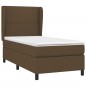 vidaXL Boxspringbett mit Matratze Dunkelbraun 90x200 cm Stoff vidaXL Boxspringbett mit Matratze Dunkelbraun 90x200 cm Stoff