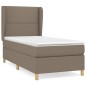 vidaXL Boxspringbett mit Matratze Taupe 90x200 cm Stoff vidaXL Boxspringbett mit Matratze Taupe 90x200 cm Stoff