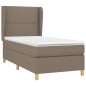 vidaXL Boxspringbett mit Matratze Taupe 90x200 cm Stoff vidaXL Boxspringbett mit Matratze Taupe 90x200 cm Stoff