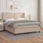 vidaXL Boxspringbett Matratze Cappuccino-Braun 180x200 cm Kunstleder