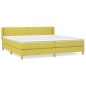 vidaXL Boxspringbett mit Matratze Grün 200x200 cm Stoff vidaXL Boxspringbett mit Matratze Grün 200x200 cm Stoff