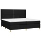 vidaXL Boxspringbett mit Matratze Schwarz 200x200 cm Stoff vidaXL Boxspringbett mit Matratze Schwarz 200x200 cm Stoff