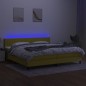 vidaXL Boxspringbett mit Matratze & LED Grün 200x200 cm Stoff vidaXL Boxspringbett mit Matratze & LED Grün 200x200 cm Stoff